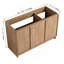Meuble-lavabo autoportant 48 po (46-7 / 8 po) et 3 portes d'armoire à fermeture en douceur, contreplaqué, (KD-PACKING)