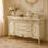  Platine De Royale 73" Wide Wood and Marble Sideboard - Champagne