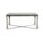 Alagan Glass Top Metal Base Dining Table