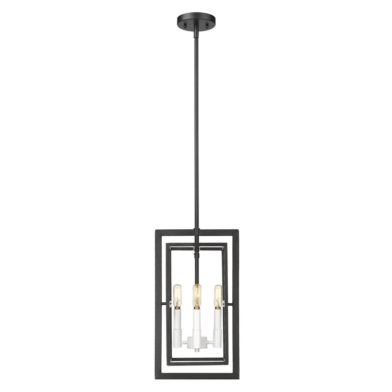 Luminaire suspendu 4 lumières, H 18 po x l 10 po x P 7 po