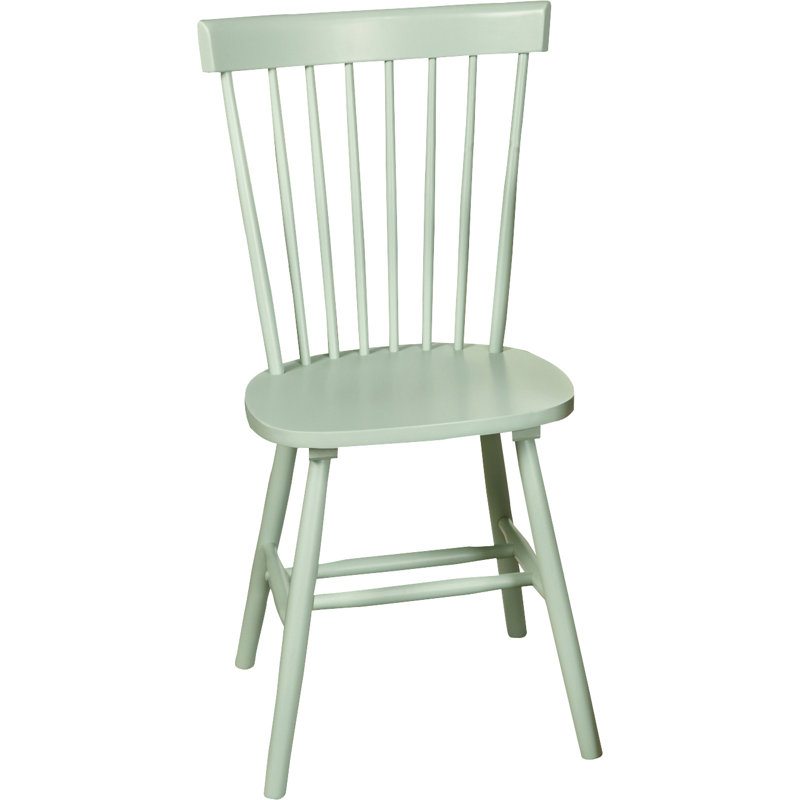 Aulii Solid Wood Side Chair, Mint