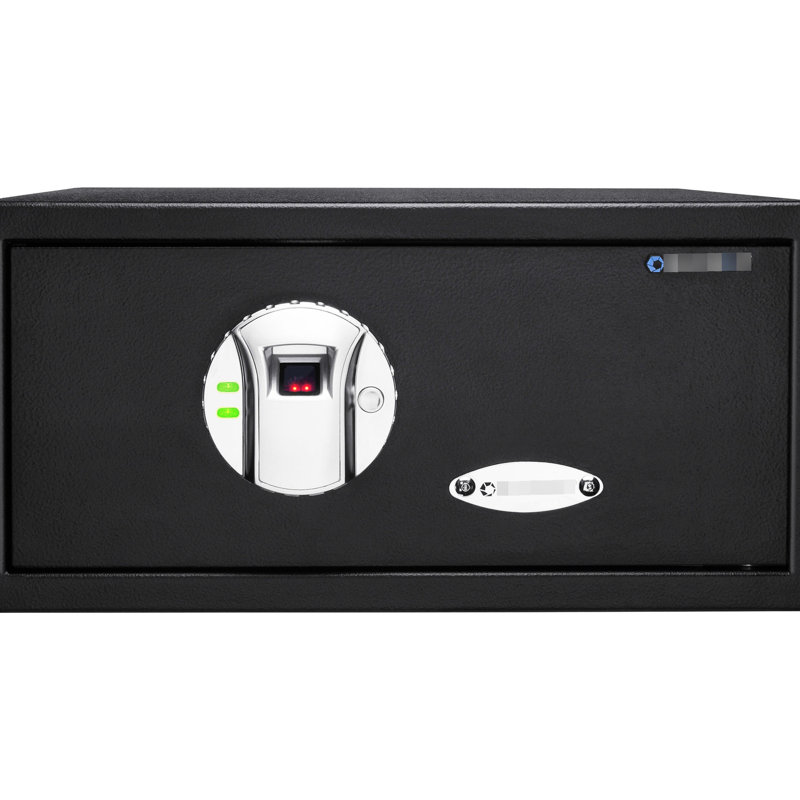 Coffre-fort de sécurité biométrique 0,79 pi³, reconnaissance d'empreintes digitales, 120 profils utilisateur, noir, acier, -, mode silencieux, coffre sécurisé pour accès d'urgence, système de pointe, fentes, - construction, utilisation, clés