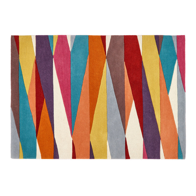 Clintonia Abstract Wool Hand Tufted Area Rug, Rectangle 80 x 150cm