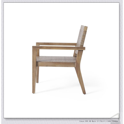 Ensemble de 2 fauteuils club durables en osier et bois d'acacia pour un siège de patio confortable et élégant