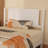 Twin Size Deluxe Bed Frame With Headboard With Solid Wood, No Box Spring Needed,  Easy Assembly, White-119619095-119619094