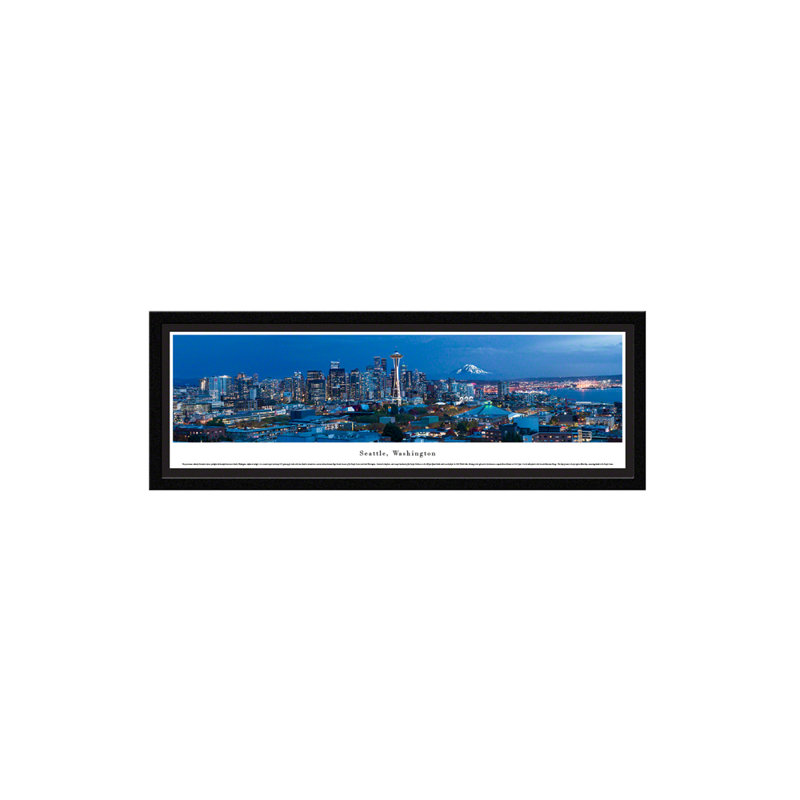 " Seattle Washington " by James Blakeway, Black Select Frame, 15.5" H x 42" W