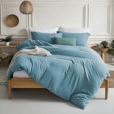 Solayne Home Essentials 3-Piece Duvet Cover Set – 100% Washed Microfiber, Super Soft, Wrinkle-Resistant & Durable