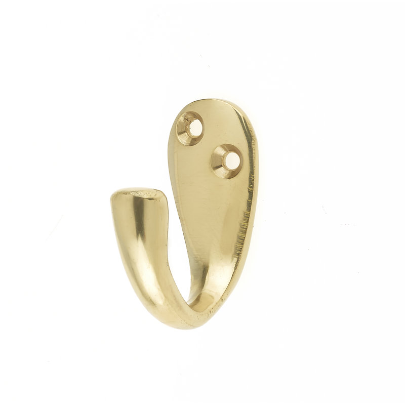 44Mm PC Robe Hook, Polished Brass