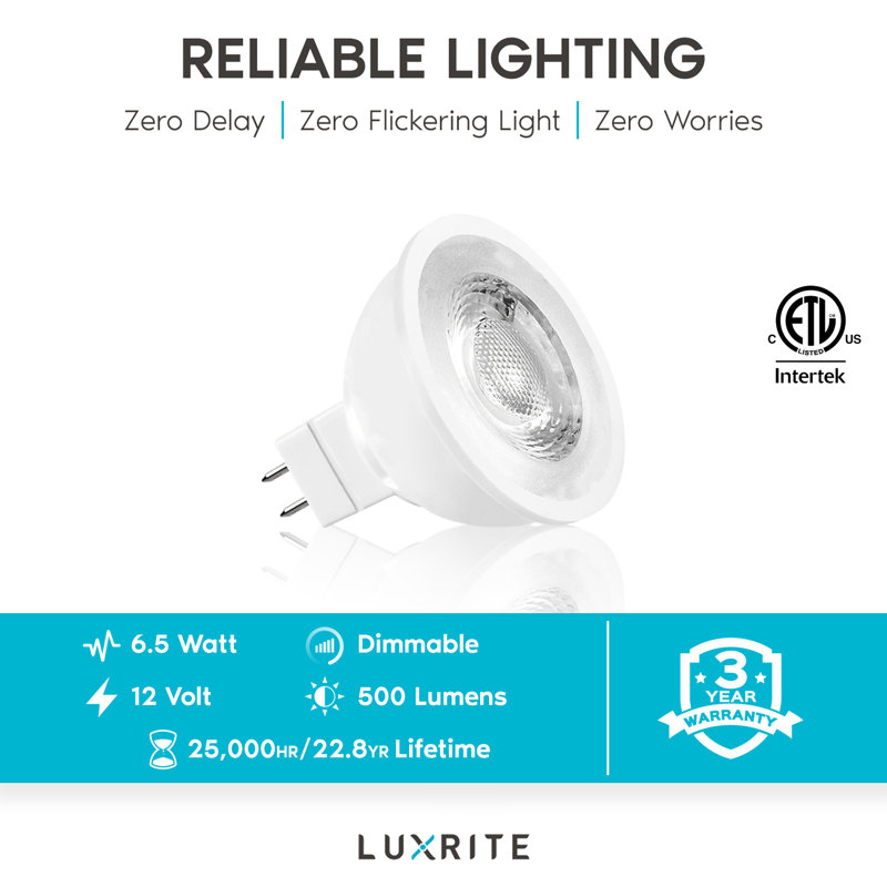 White Dimmable GU5.3 LED Flood Light Bulbs