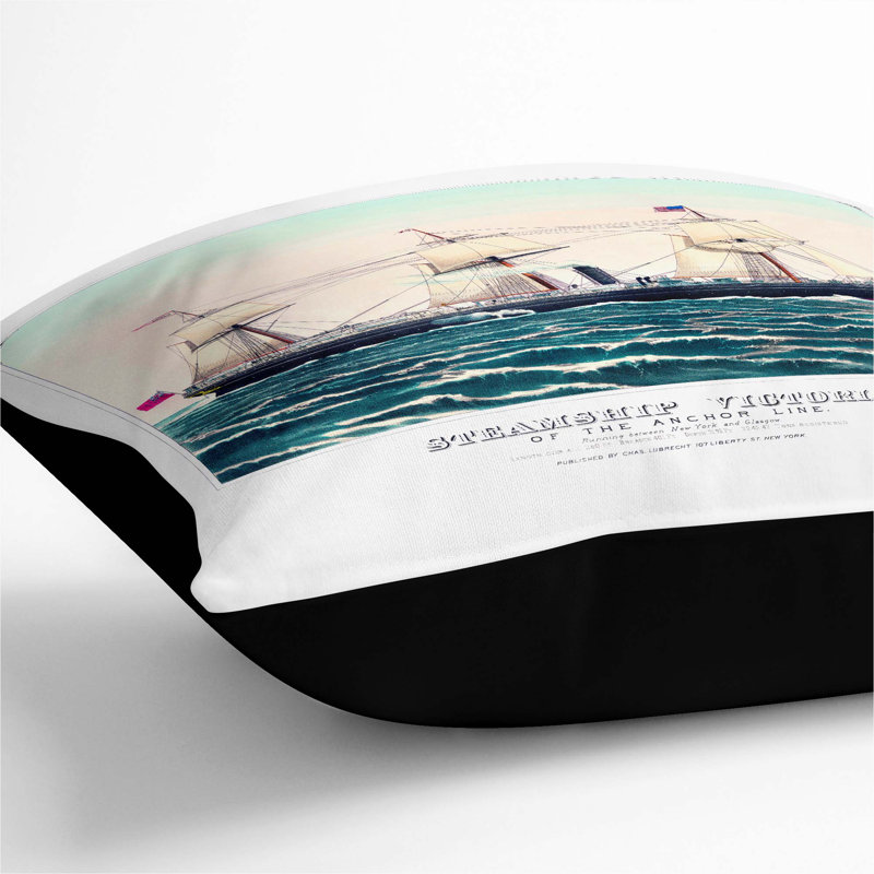 Square Throw Cushion, Black, 55cm H x 55cm W x 20cm D