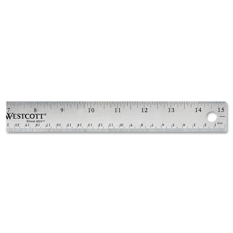 Règle de bureau en acier inoxydable westcott