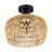 Boho Rattan 3-Light  Semi Flush Mount  (Bulb Not Include)