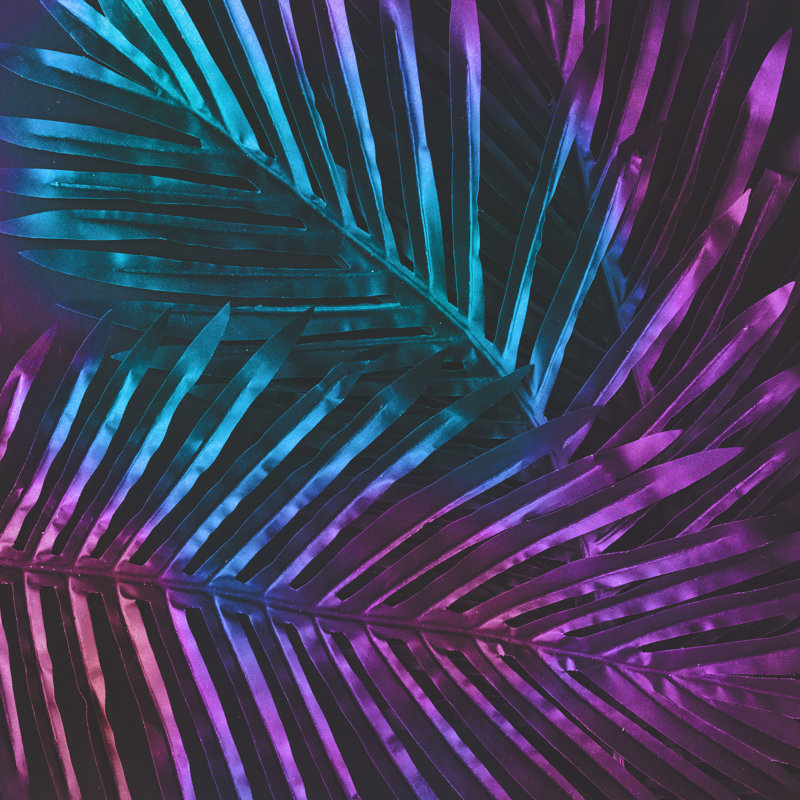 " Creative Purple Leaves Layout ", 36" H x 36" W