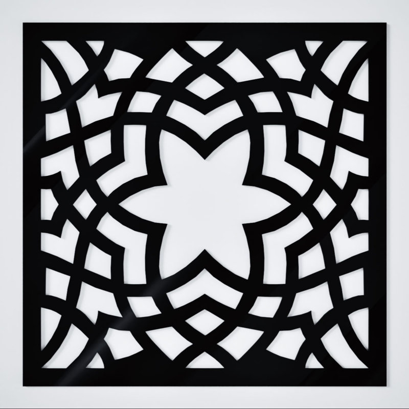 Panneaux muraux décoratifs en acrylique Paris, grand, l 23 3/8 po x H 23 3/8 po x T 1/8 po, noir, Noir