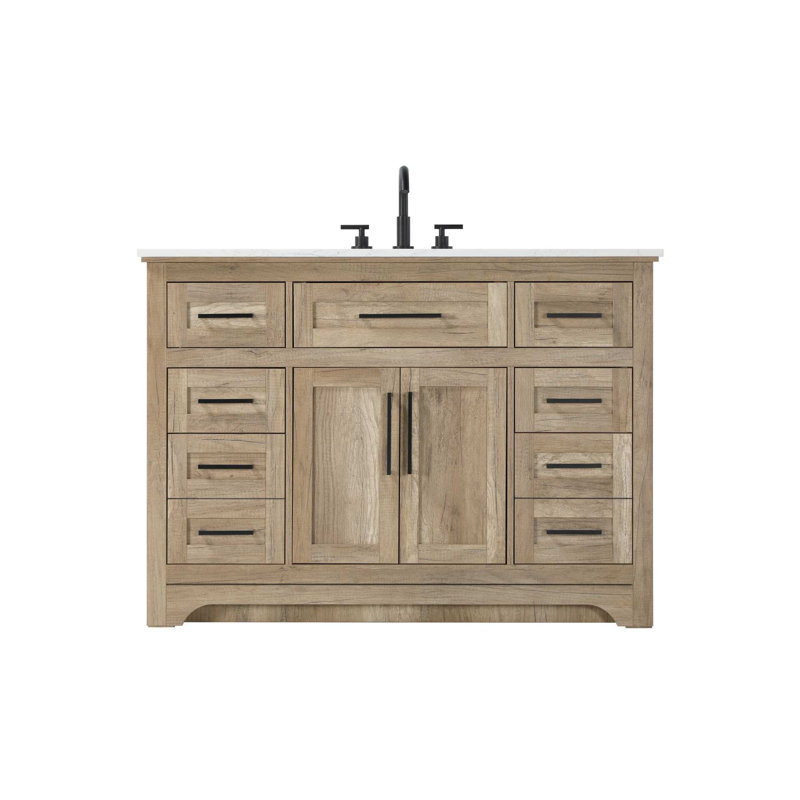 Meuble-lavabo simple 48 po en chêne naturel, 48", Chêne naturel