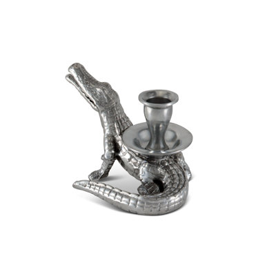 Alligator 4.25'' H Metal Tabletop Candlestick