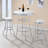 Midge White Upholstered Metal Swivel Bar Stool  (2 Of Set)