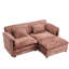 Double en chenille, amovible avec poches latérales pour les petits objets, rembourrage en éponge haute densité, tabouret de pieds, ton rose, capacité de 500 lb, poches surdimensionnées 76,77 x 29,53 x 31,10 pouces, tissu en chenille, couleur-995825564