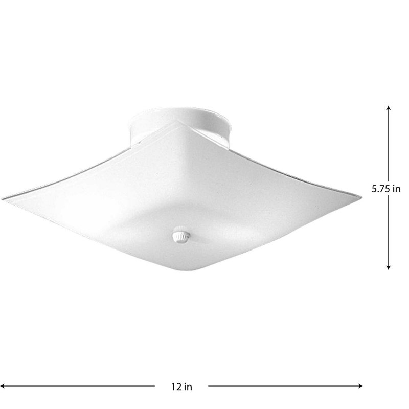 Plafonnier encastré carré 2 lumières Bonfield