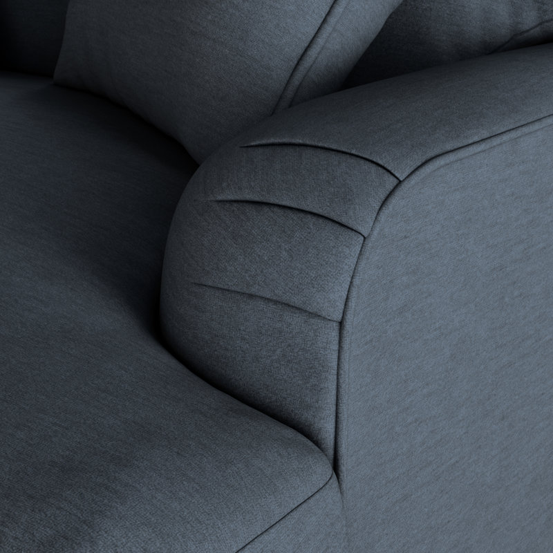 Adaku 3 Seater Sofa , Marine, Burnished Beech