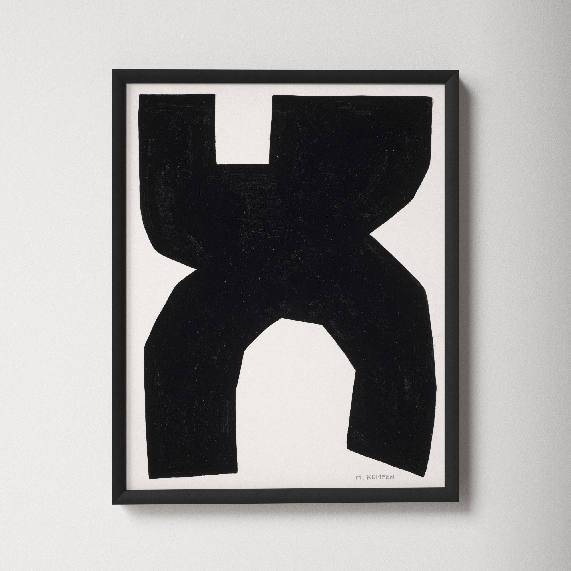 Module On White 1 by Michael Kempen, Black, 25" H x 20" W x 1.25" D