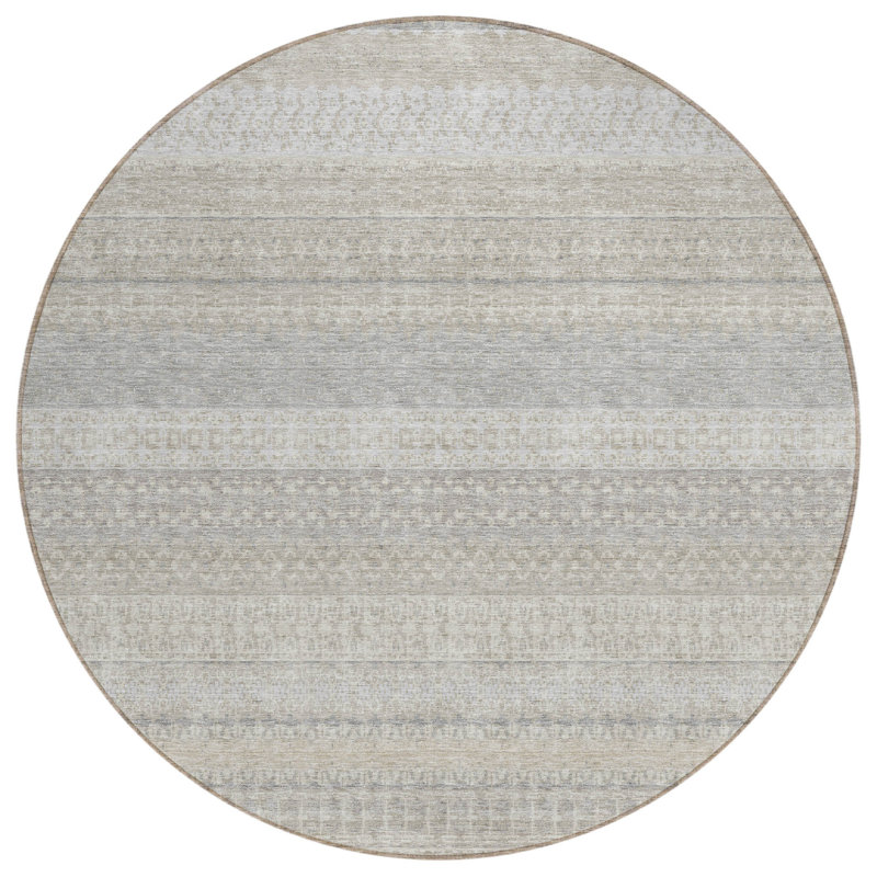 Tapis ivoire rond 8 po