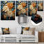 Décoration murale abstraite en métal orange sarcelle tourbillon II-437464388