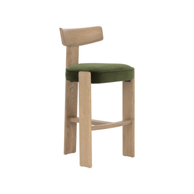 Horton Upholstered Stool with Solid Wood Frame