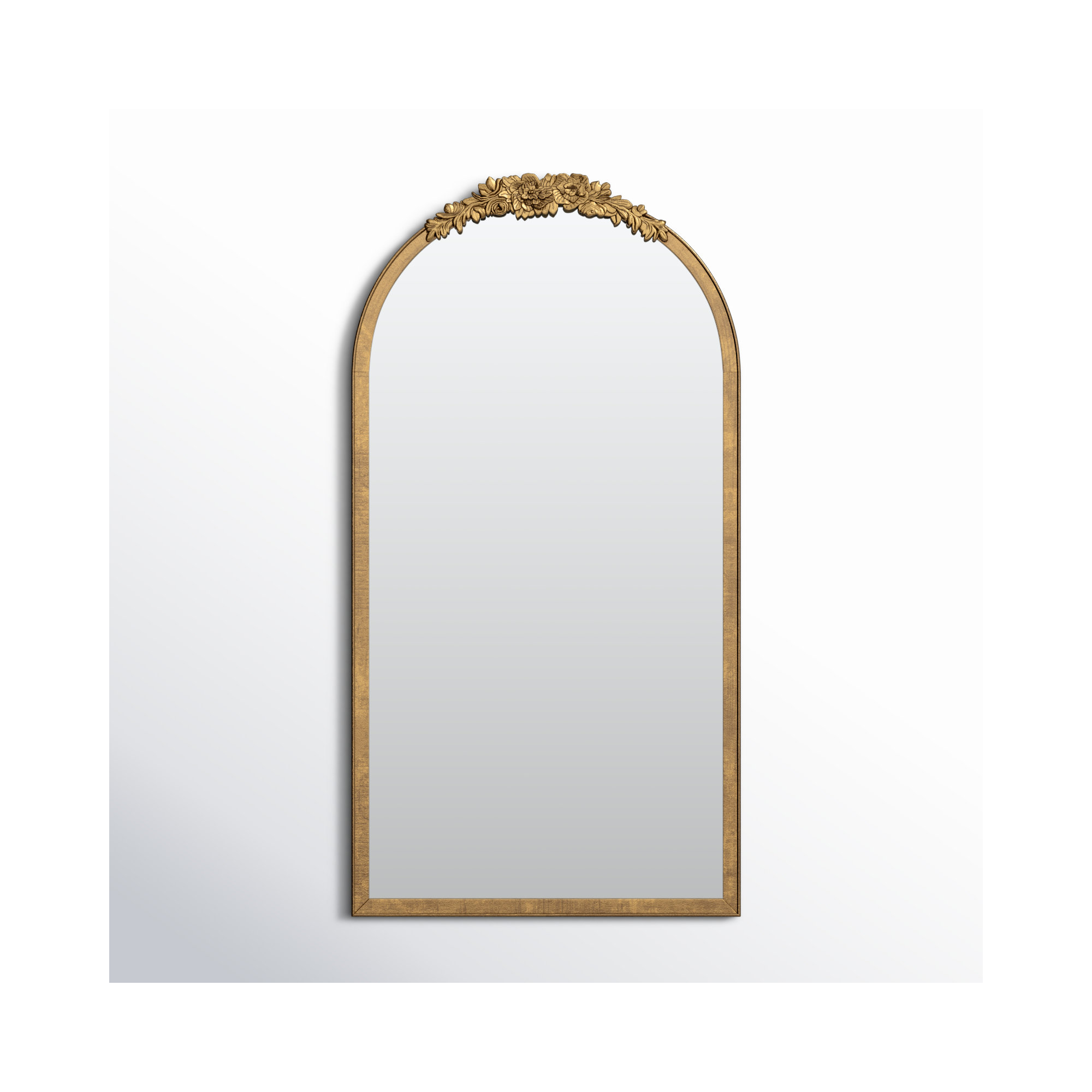 Langosta Arch Mirror, 53"H x 27.5"W, Gold