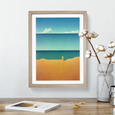 Lonely Beach Abstract - Single Picture Frame Print