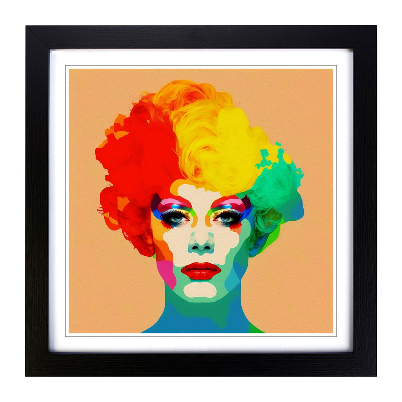 Single Picture Frame Print on Wood, Black