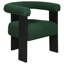 Chaise d'appoint rembourrée Slater Green Boucle