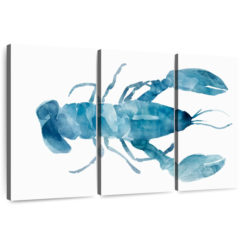Turquoise Blue Lobster, 24" H x 38" W