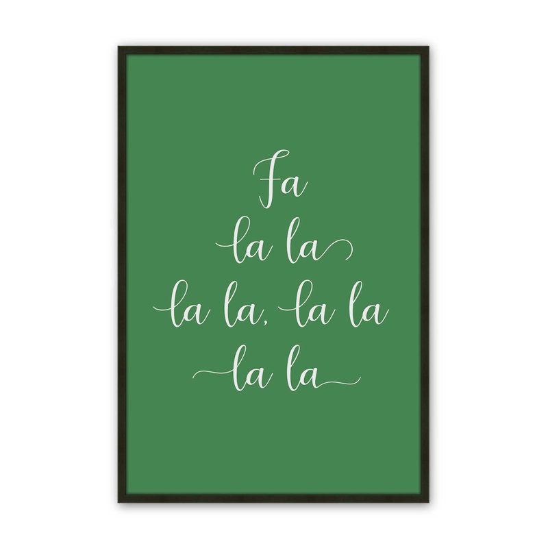 Fa Fa La La, reproduction d'art, 18 po x 24 po, Noir satiné
