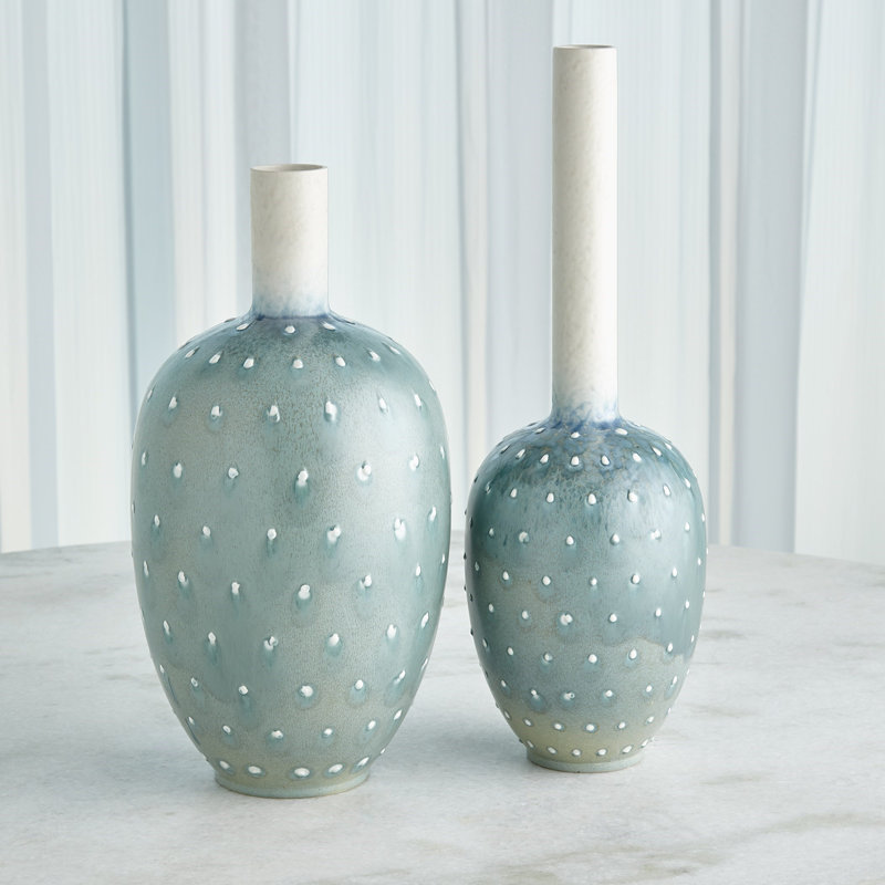 Ceramic Table Vase, 17" H x 8.75" W x 8.75" D