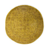 Overdyed Hand-Knotted Wool Modern-Contemporary Gold Area Rug 6' 1" x 6' 1"