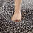 Khaki Black Leopard Chenille Ottoman-1756642507