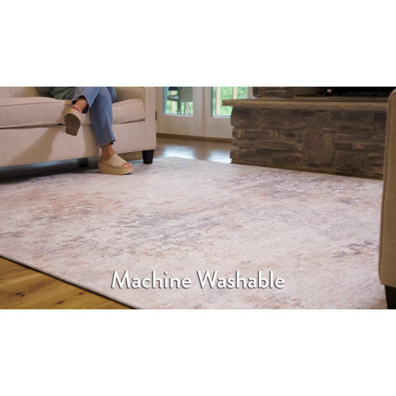 Transitional Brown Chenille 8'x10' Non-Slip Area Rug