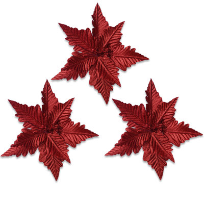 12" Poinsettia Pick