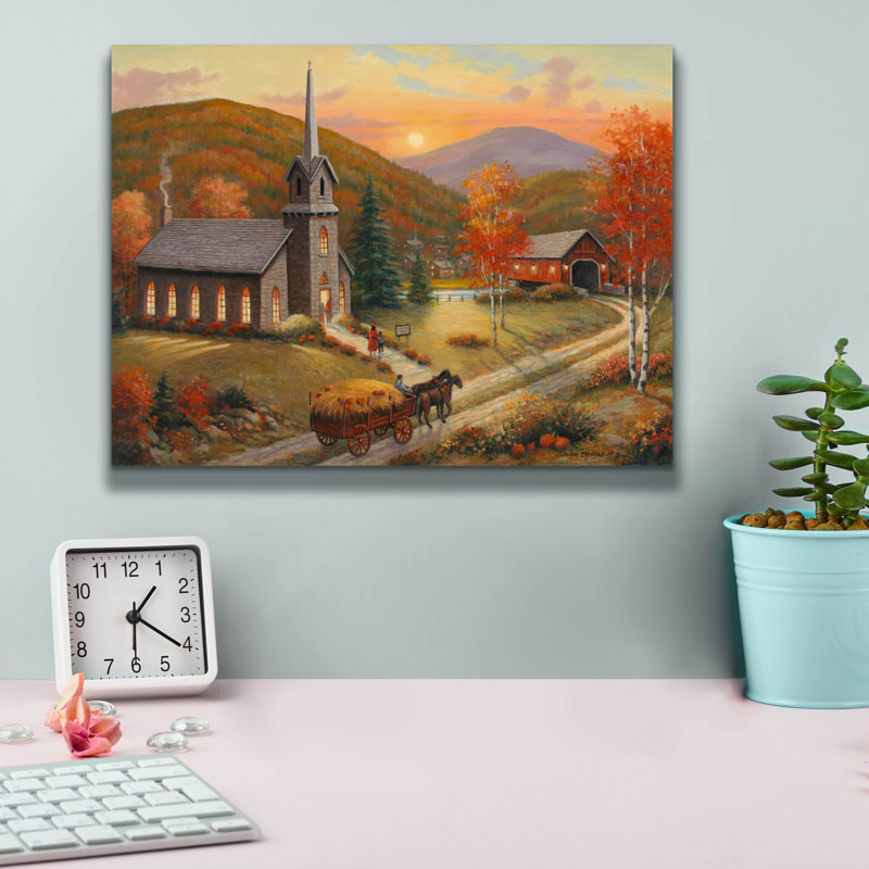 «Autumn In Vermont» par John Zaccheo, H 12 po x l 16 po x P 0,75 po