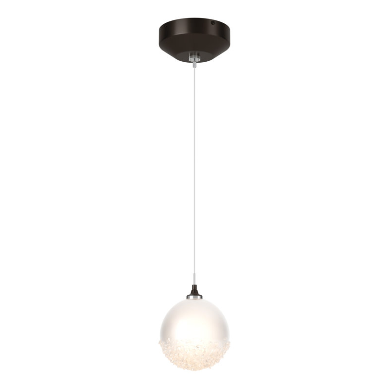 Luminaire suspendu sphère 1 lumière Fritz, Bronze huilé