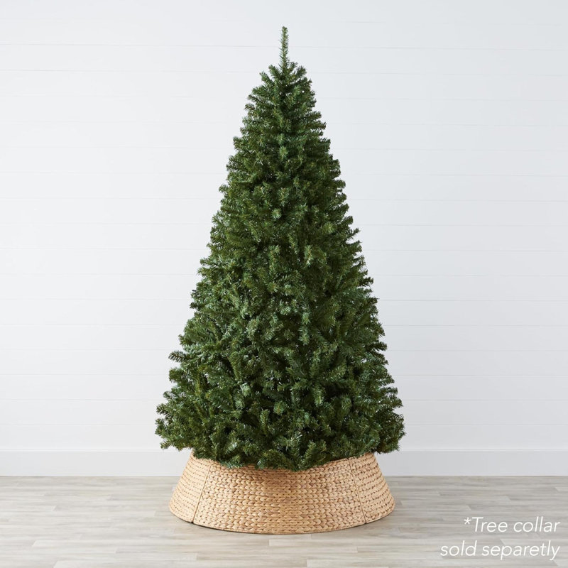 Arbre de Noël artificiel épinette 4,5 pi pour la maison, le bureau, la décoration de fête avec 400 branches, assemblage facile, charnières en métal et base pliable