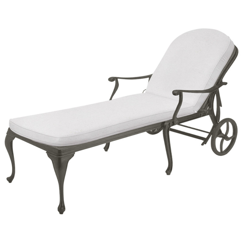 Provance Aluminum Chaise - Slate Gray, Welt, Linen Snow, Slate Gray