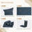 Reclining Folding Floor Game Sofa Chair with Adjustable Positions-361444180