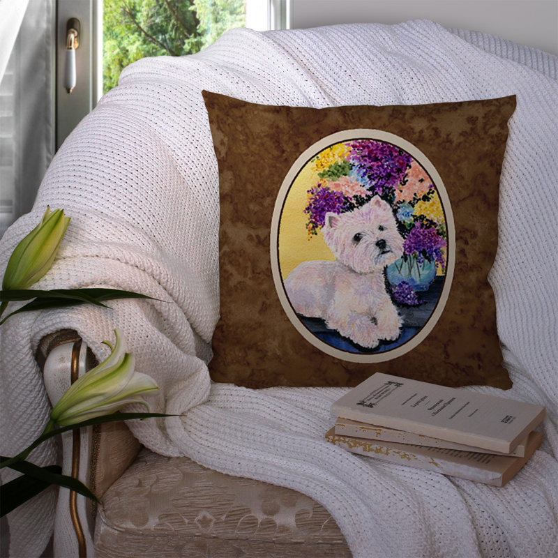 Coussin décoratif intérieur/extérieur westie