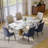 Contemporary Upholstered High Back Dining Chairs Set Of 2, Faux Leather Dining Table Chairs With Arm-1923625894
