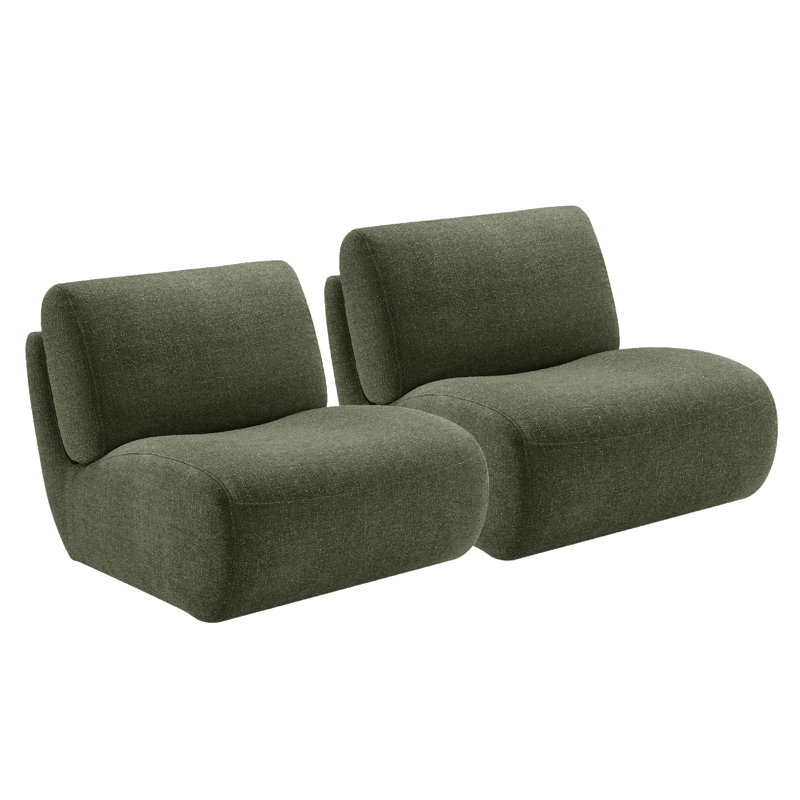 Nita 33'' Swivel Upholstered Accent Chair, Mellow Forest Chenille