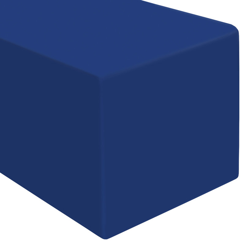  Solid Color Polyester Fitted Rectangular Tablecloth, 96" L x 30" W, Royal Blue