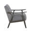 Chaise d'appoint - Meuble de salon transitionnel en velours gris avec cadre en bois massif-789654246-789654251