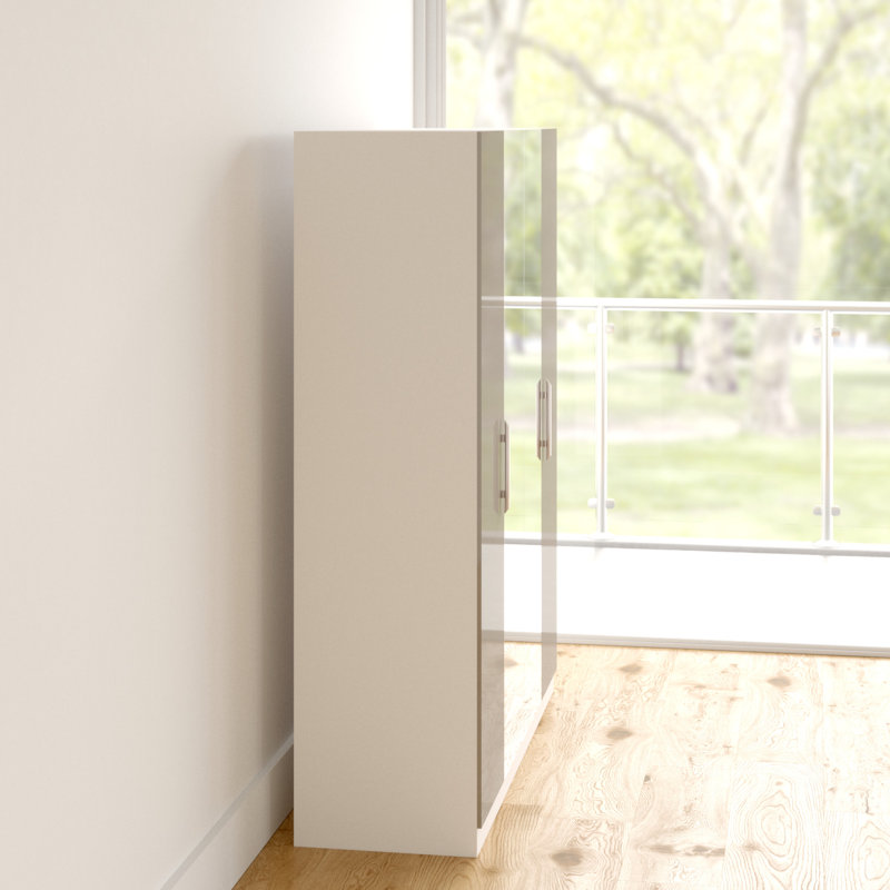Dufferin 4 Door Wardrobe, White/Grey
